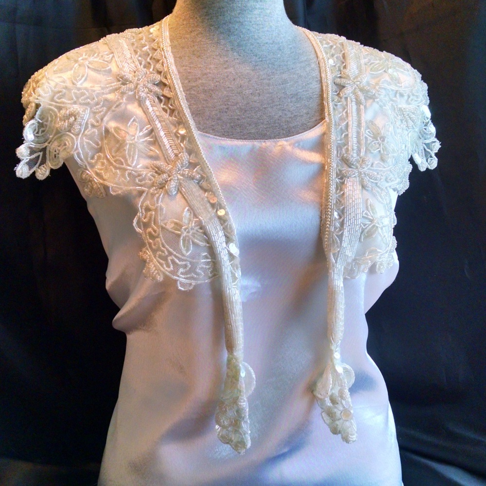 Sequin & Bead Over the Shoulder Wrap-Vintage